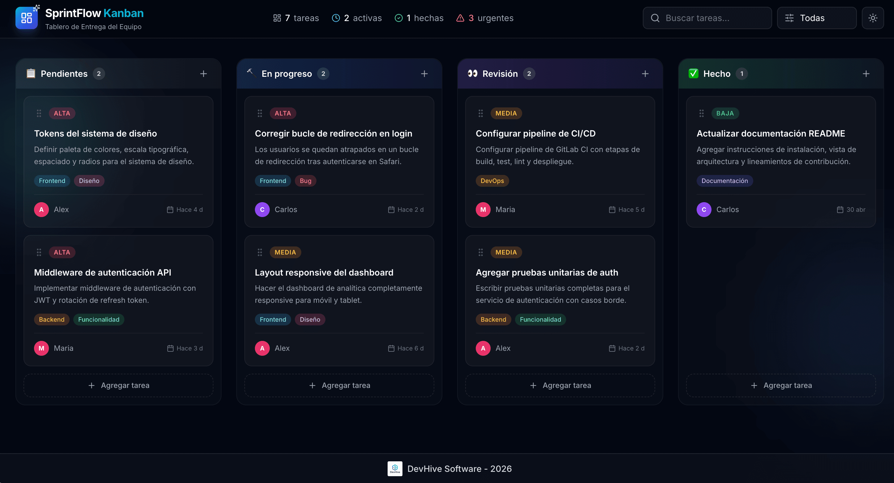 SprintFlow Kanban